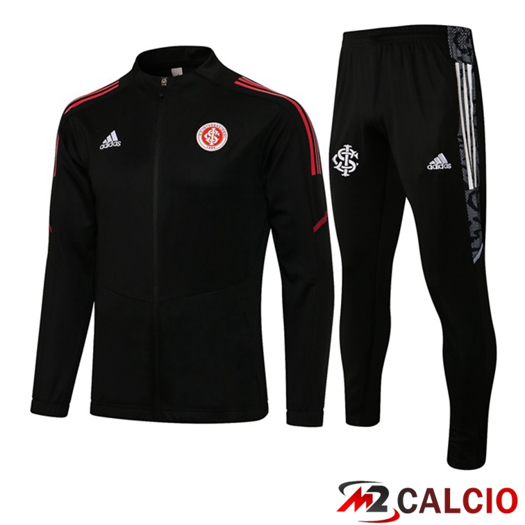 Maglie Calcio Personalizzate,Tute Calcio Squadre,Maglia Nazionale Italiana Calcio | Insieme Tuta Calcio - Giacca SC Internacional Nero 2021/2022