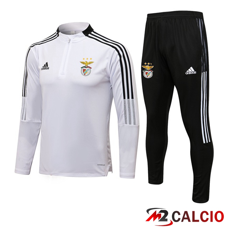 Maglie Calcio Personalizzate,Tute Calcio Squadre,Maglia Nazionale Italiana Calcio | Insieme Tuta Calcio S.L Benfica Bianco 2021/2022