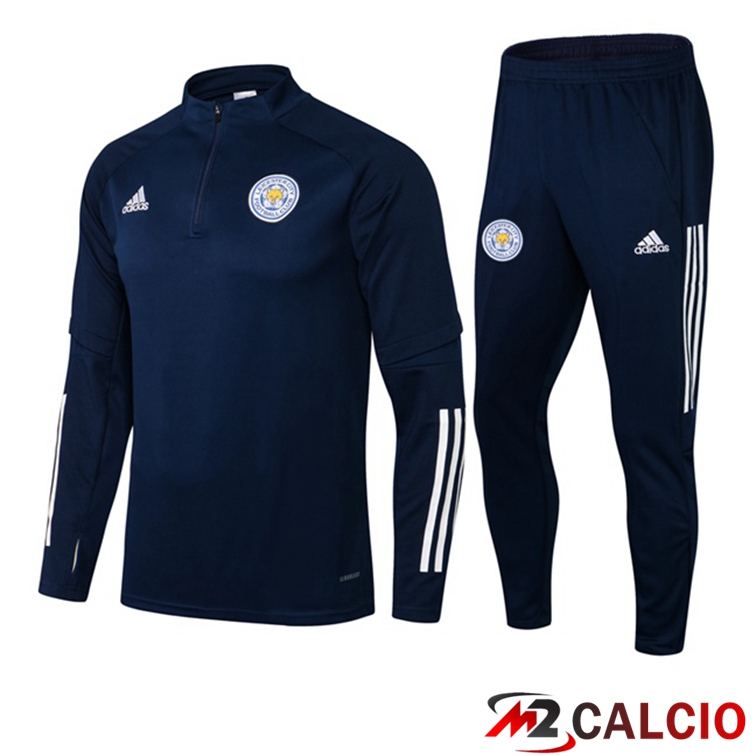 Maglie Calcio Personalizzate,Tute Calcio Squadre,Maglia Nazionale Italiana Calcio | Insieme Tuta Calcio Leicester City Blu Reale 2021/2022