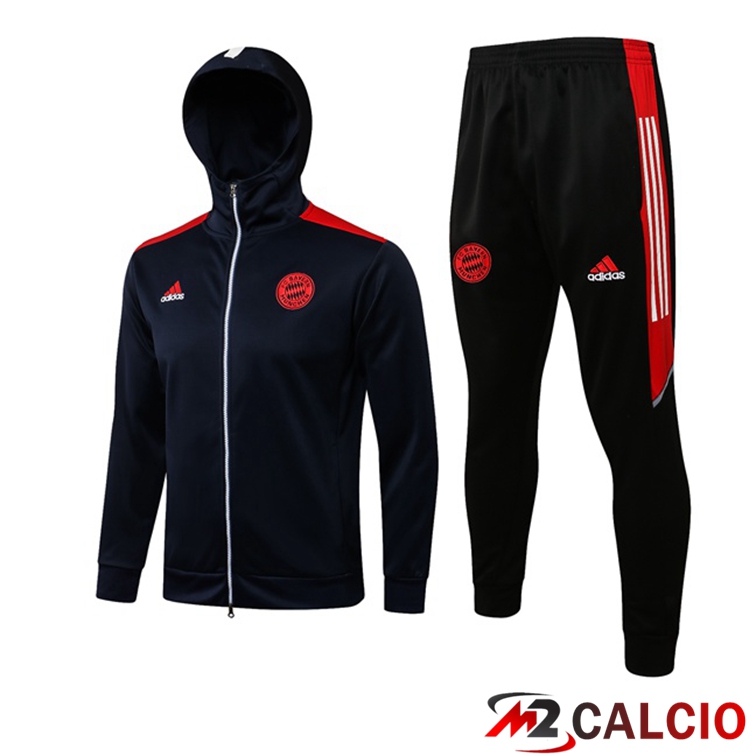 Maglie Calcio Personalizzate,Tute Calcio Squadre,Maglia Nazionale Italiana Calcio | Giacca Con Cappuccio Tuta Bayern Monaco Blu Reale 2021/2022