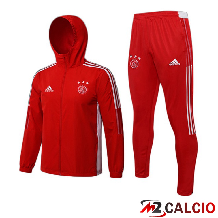 Maglie Calcio Personalizzate,Tute Calcio Squadre,Maglia Nazionale Italiana Calcio | Giacca Con Cappuccio Tuta AFC Ajax Rosso 2021/2022