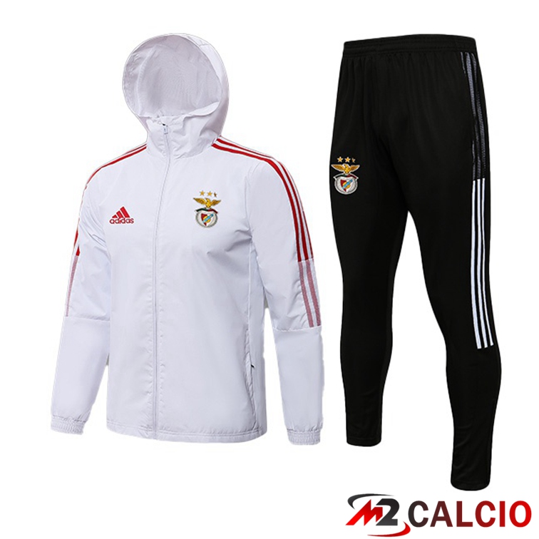 Maglie Calcio Personalizzate,Tute Calcio Squadre,Maglia Nazionale Italiana Calcio | Giacca Con Cappuccio Tuta S.L Benfica Bianco 2021/2022