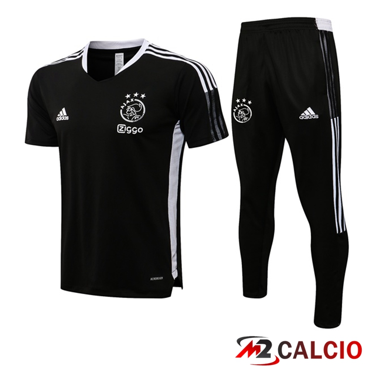 Maglie Calcio Personalizzate,Tute Calcio Squadre,Maglia Nazionale Italiana Calcio | Maglia Allenamento AFC Ajax + Pantaloni Nero 2021/2022