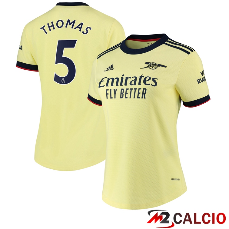 Maglie Calcio Personalizzate,Tute Calcio Squadre,Maglia Nazionale Italiana Calcio | Maglia FC Arsenal (KIERAN TIERNEY 3) Donna Seconda Giallo 2021/2022