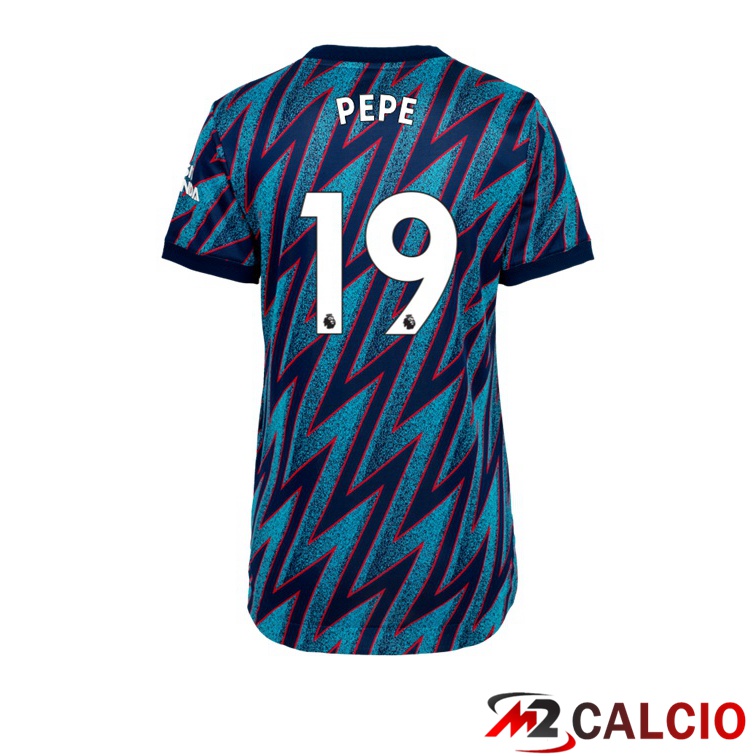 Maglie Calcio Personalizzate,Tute Calcio Squadre,Maglia Nazionale Italiana Calcio | Maglia FC Arsenal (PEPE 19) Donna Terza Blu 2021/2022