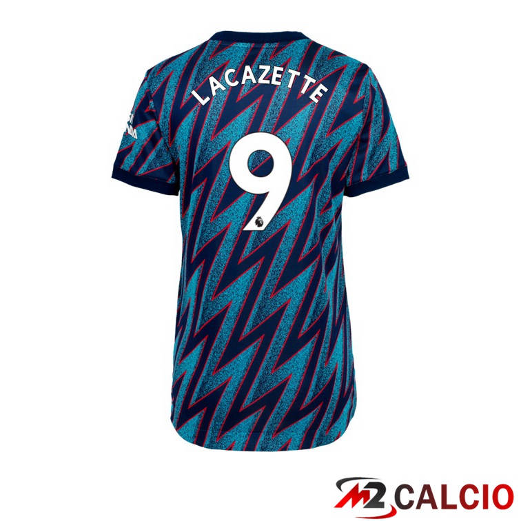 Maglie Calcio Personalizzate,Tute Calcio Squadre,Maglia Nazionale Italiana Calcio | Maglia FC Arsenal (LACAZETTE 9) Donna Terza Blu 2021/2022