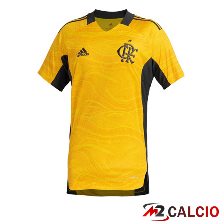 Maglie Calcio Personalizzate,Tute Calcio Squadre,Maglia Nazionale Italiana Calcio | Maglia Flamengo Portiere Giallo 2021/22
