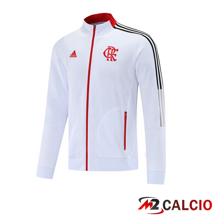 Maglie Calcio Personalizzate,Tute Calcio Squadre,Maglia Nazionale Italiana Calcio | Giacca Calcio Flamengo Bianco 2021/2022