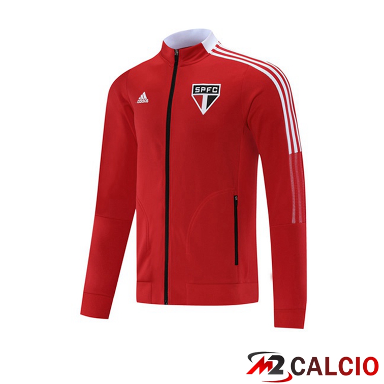 Maglie Calcio Personalizzate,Tute Calcio Squadre,Maglia Nazionale Italiana Calcio | Giacca Calcio Sao Paulo FC Rosso 2021/2022