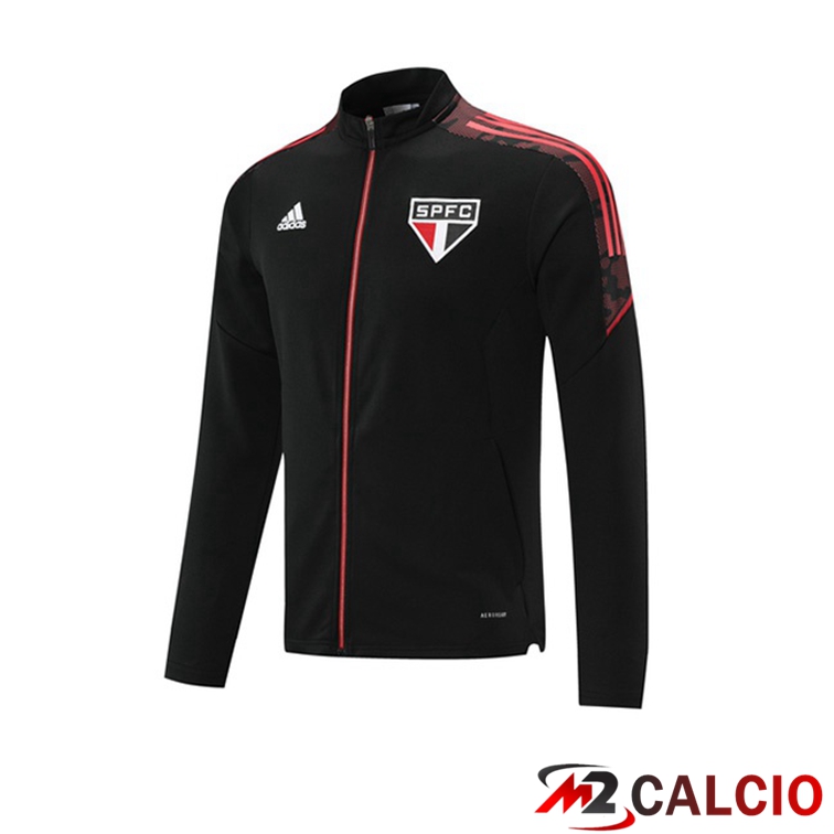 Maglie Calcio Personalizzate,Tute Calcio Squadre,Maglia Nazionale Italiana Calcio | Giacca Calcio Sao Paulo FC Nero 2021/2022