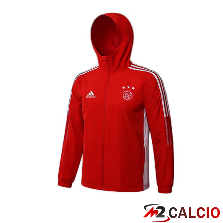 Maglie Calcio Personalizzate,Tute Calcio Squadre,Maglia Nazionale Italiana Calcio | Giacca Con Cappuccio AFC Ajax Rosso 2021/2022