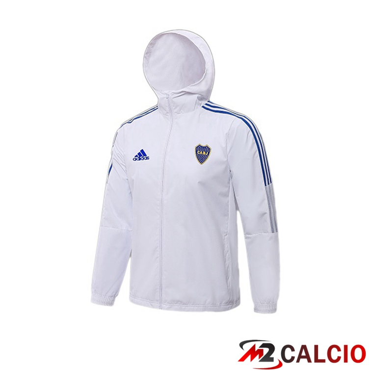 Maglie Calcio Personalizzate,Tute Calcio Squadre,Maglia Nazionale Italiana Calcio | Giacca Con Cappuccio Boca Juniors Bianco 2021/2022