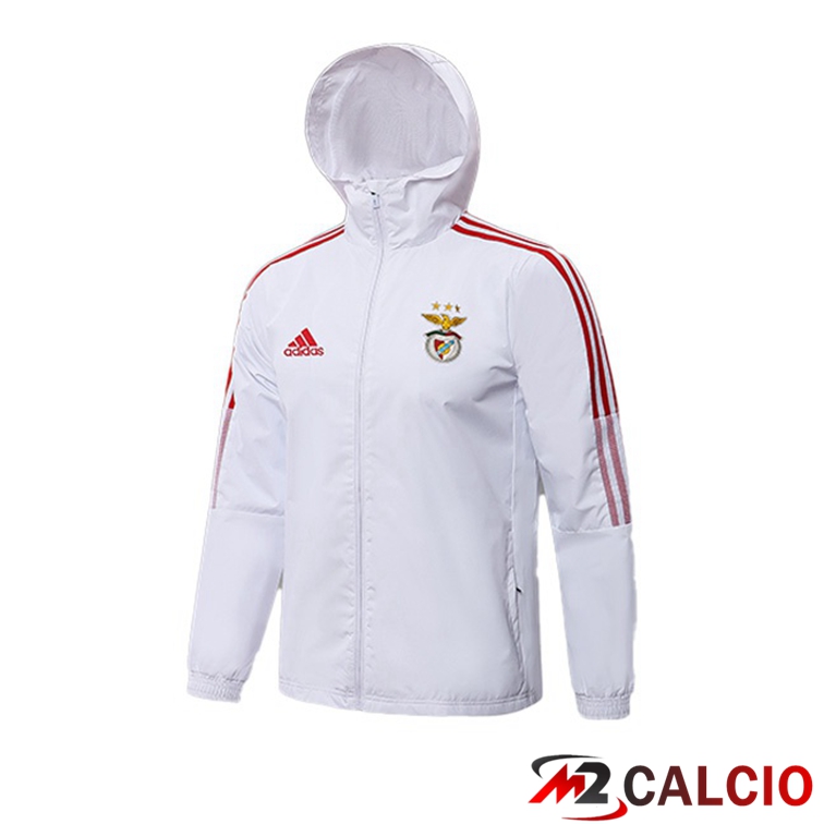 Maglie Calcio Personalizzate,Tute Calcio Squadre,Maglia Nazionale Italiana Calcio | Giacca Con Cappuccio S.L Benfica Bianco 2021/2022