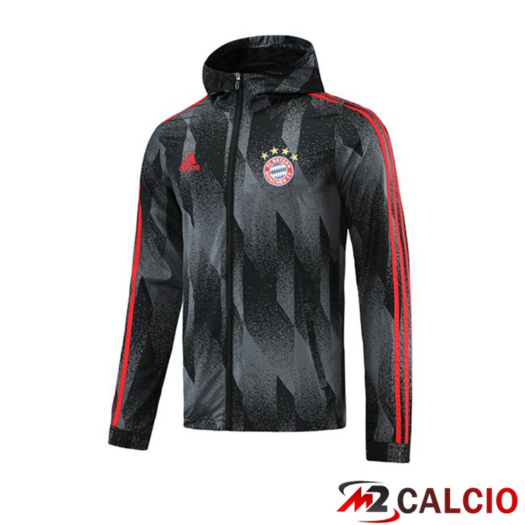 Maglie Calcio Personalizzate,Tute Calcio Squadre,Maglia Nazionale Italiana Calcio | Giacca A Vento Bayern Monaco Nero Grigio 2021/2022