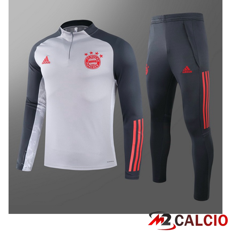 Maglie Calcio Personalizzate,Tute Calcio Squadre,Maglia Nazionale Italiana Calcio | Tuta Calcio Bambino Bayern Monaco Grigio 2021/2022