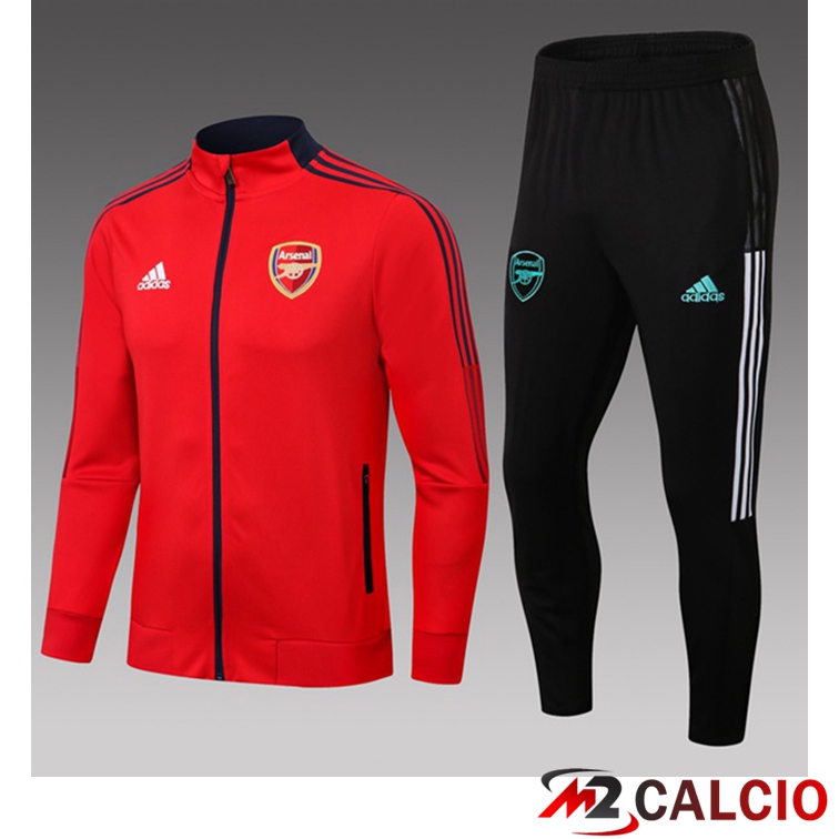 Maglie Calcio Personalizzate,Tute Calcio Squadre,Maglia Nazionale Italiana Calcio | Tuta Calcio Bambino - Giacca FC Arsenal Rosso 2021/2022