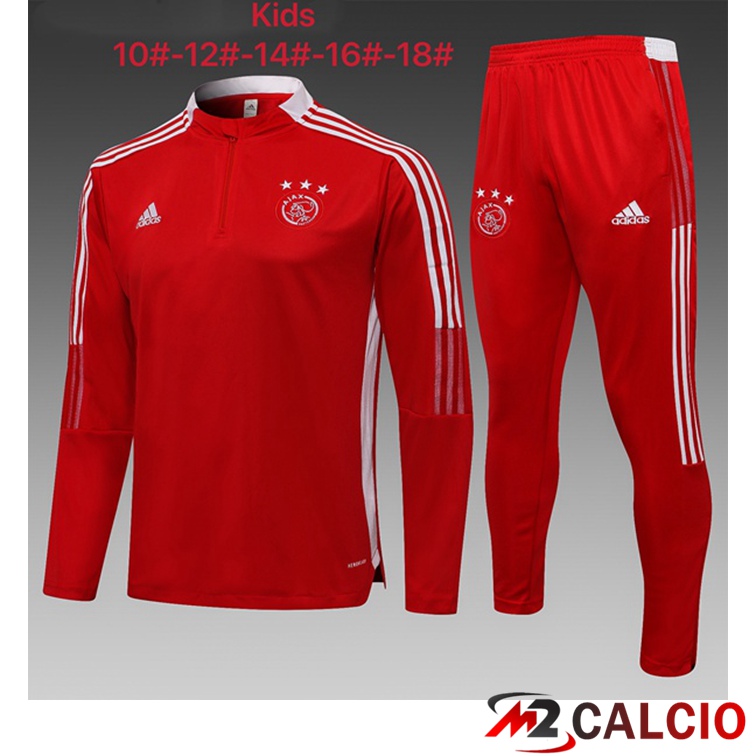 Maglie Calcio Personalizzate,Tute Calcio Squadre,Maglia Nazionale Italiana Calcio | Tuta Calcio Bambino AFC Ajax Rosso 2021/2022