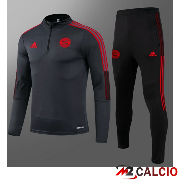 Maglie Calcio Personalizzate,Tute Calcio Squadre,Maglia Nazionale Italiana Calcio | Tuta Calcio Bambino Bayern Monaco Grigio 2021/2022