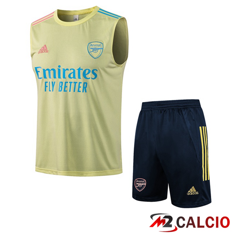 Maglie Calcio Personalizzate,Tute Calcio Squadre,Maglia Nazionale Italiana Calcio | Canotta Calcio FC Arsenal + Pantaloncini Giallo 2021/2022
