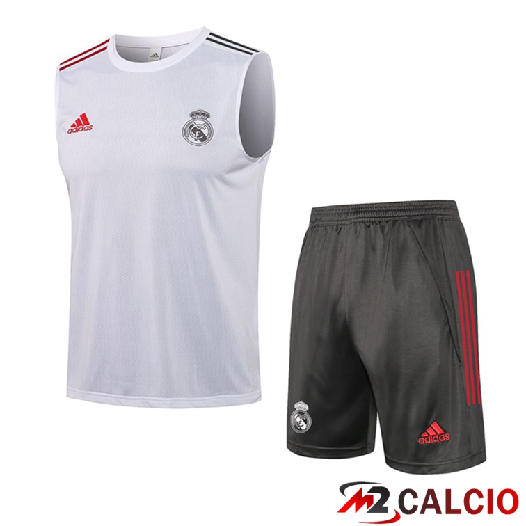 Maglie Calcio Personalizzate,Tute Calcio Squadre,Maglia Nazionale Italiana Calcio | Canotta Calcio Real Madrid + Pantaloncini Bianco 2021/2022