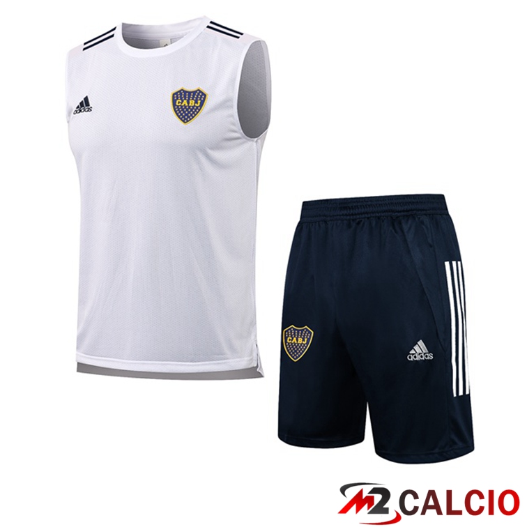 Maglie Calcio Personalizzate,Tute Calcio Squadre,Maglia Nazionale Italiana Calcio | Canotta Calcio Boca Juniors + Pantaloncini Bianco 2021/2022