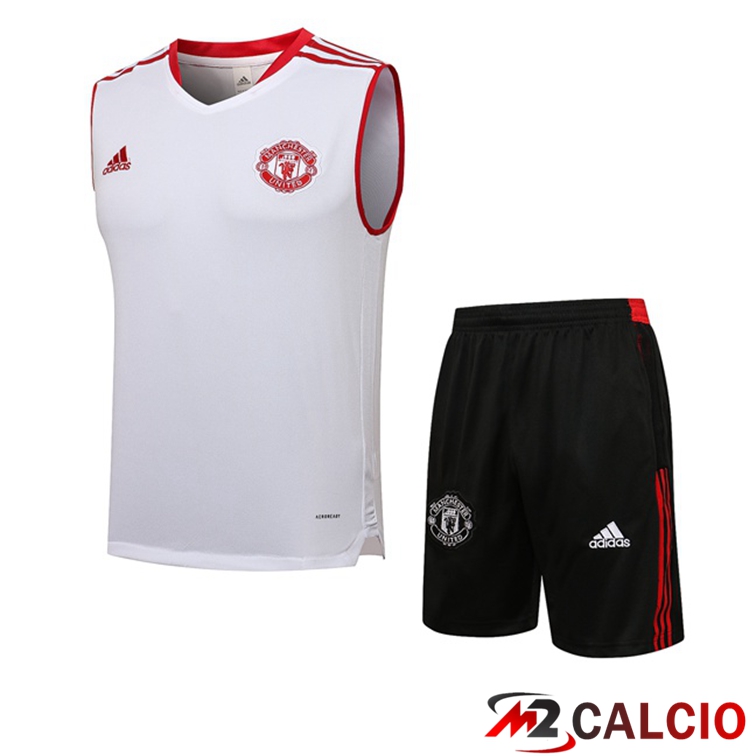 Maglie Calcio Personalizzate,Tute Calcio Squadre,Maglia Nazionale Italiana Calcio | Canotta Calcio Manchester United + Pantaloncini Bianco 2021/2022