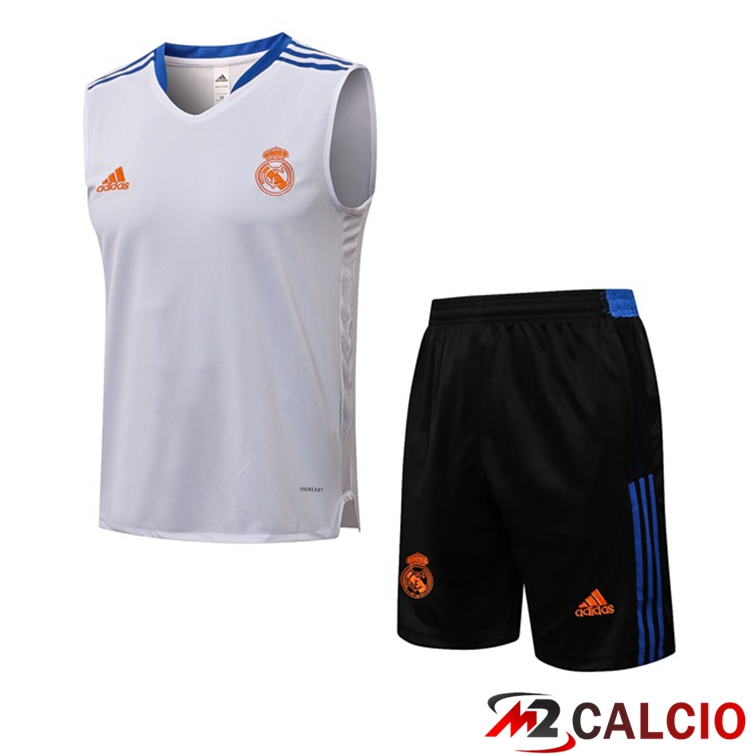 Maglie Calcio Personalizzate,Tute Calcio Squadre,Maglia Nazionale Italiana Calcio | Canotta Calcio Real Madrid + Pantaloncini Bianco 2021/2022