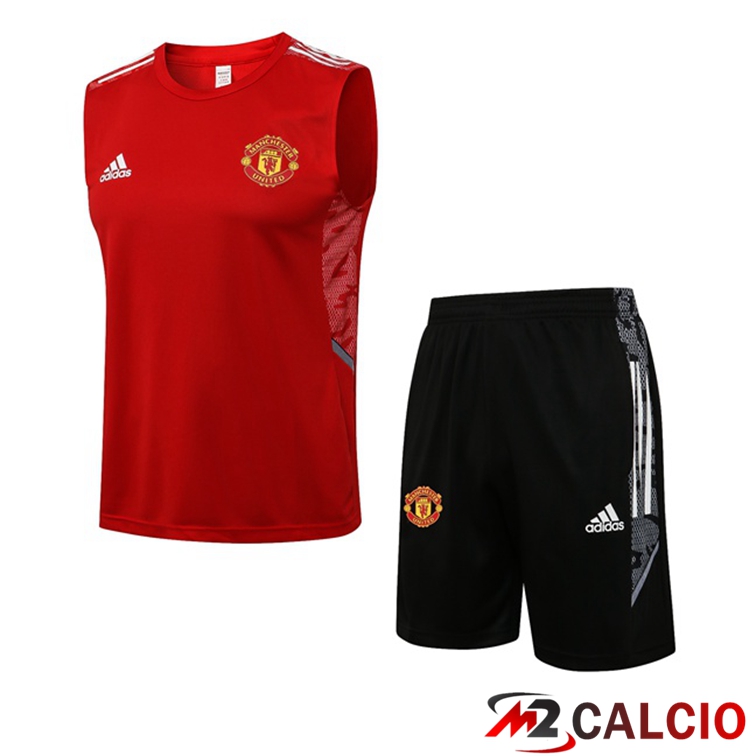 Maglie Calcio Personalizzate,Tute Calcio Squadre,Maglia Nazionale Italiana Calcio | Canotta Calcio Manchester United + Pantaloncini Rosso 2021/2022