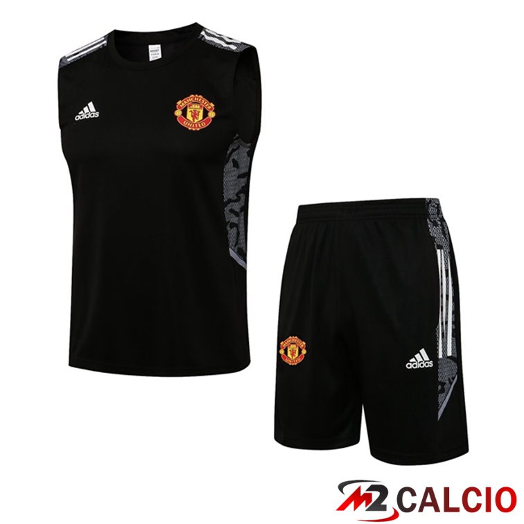 Maglie Calcio Personalizzate,Tute Calcio Squadre,Maglia Nazionale Italiana Calcio | Canotta Calcio Manchester United + Pantaloncini Nero 2021/2022
