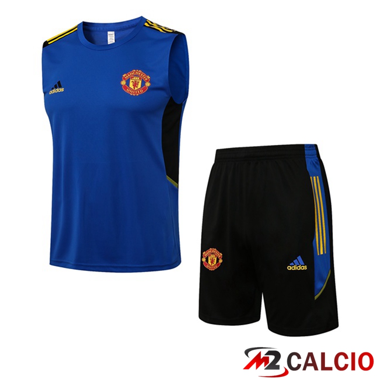 Maglie Calcio Personalizzate,Tute Calcio Squadre,Maglia Nazionale Italiana Calcio | Canotta Calcio Manchester United + Pantaloncini Blu 2021/2022