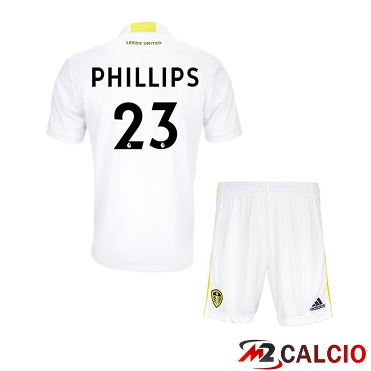 Maglie Calcio Personalizzate,Tute Calcio Squadre,Maglia Nazionale Italiana Calcio | Maglia Leeds United (PHILLIPS 23) Bambino Prima Bianco 2021/22