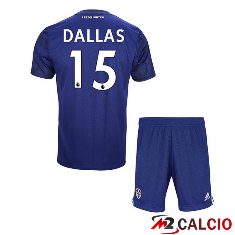 Maglie Calcio Personalizzate,Tute Calcio Squadre,Maglia Nazionale Italiana Calcio | Maglia Leeds United (DALLAS 15) Bambino Seconda Blu 2021/22