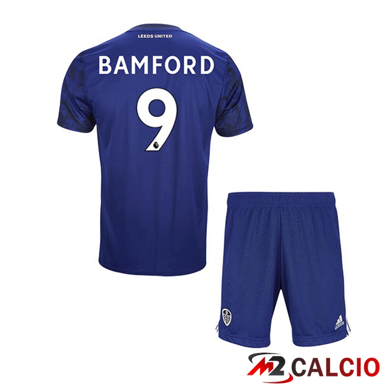 Maglie Calcio Personalizzate,Tute Calcio Squadre,Maglia Nazionale Italiana Calcio | Maglia Leeds United (BAMFORD 9) Bambino Seconda Blu 2021/22