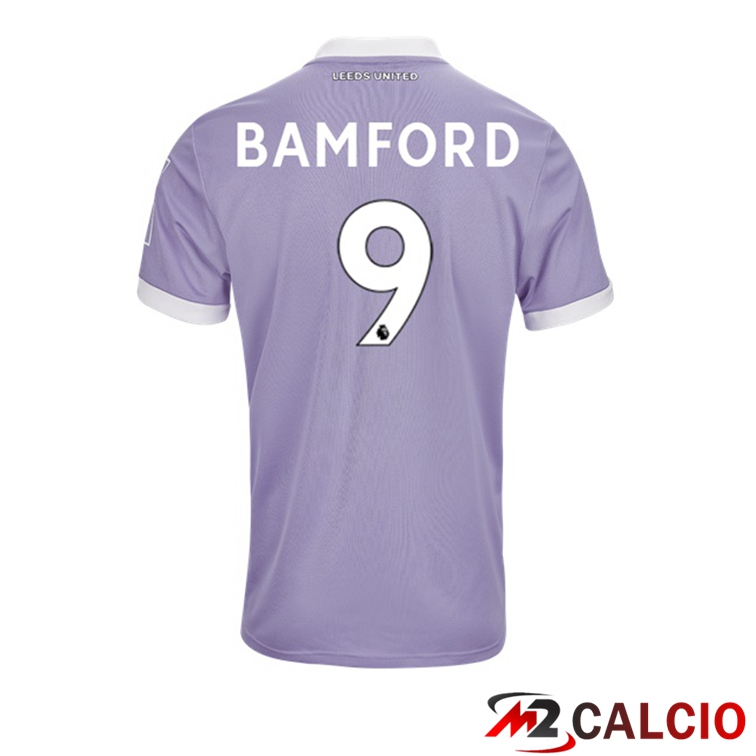 Maglie Calcio Personalizzate,Tute Calcio Squadre,Maglia Nazionale Italiana Calcio | Maglia Leeds United (BAMFORD 9) Terza Viola 2021/22