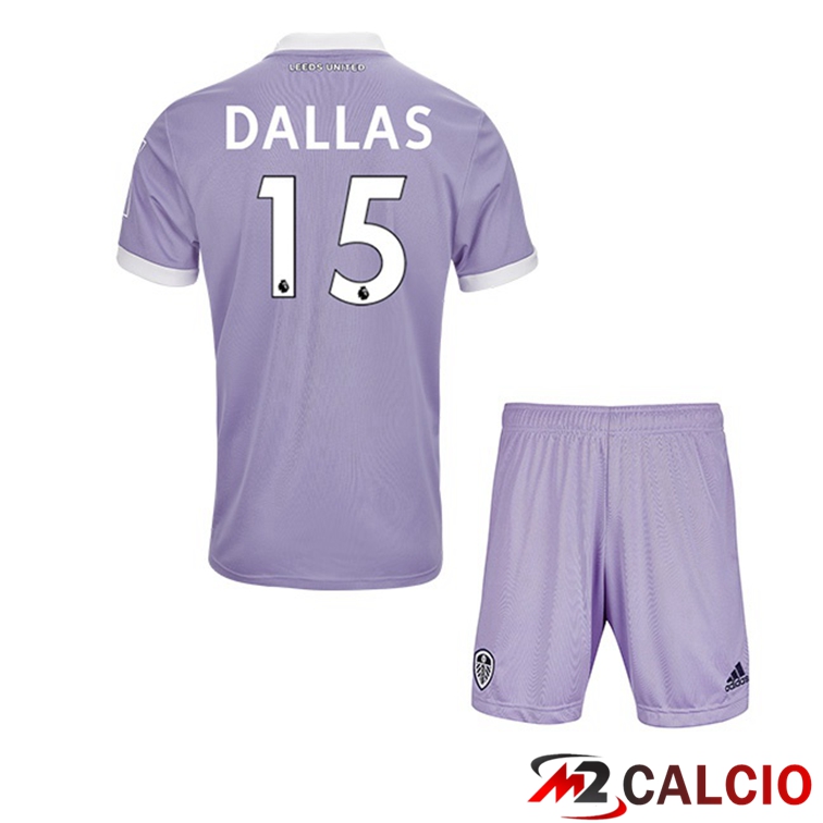 Maglie Calcio Personalizzate,Tute Calcio Squadre,Maglia Nazionale Italiana Calcio | Maglia Leeds United (DALLAS 15) Bambino Terza Viola 2021/22