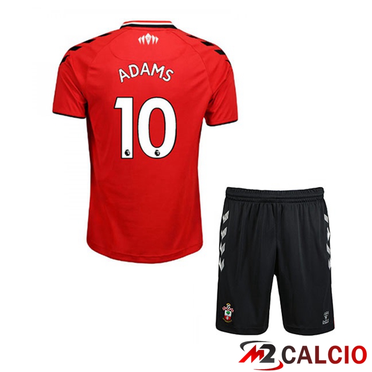 Maglie Calcio Personalizzate,Tute Calcio Squadre,Maglia Nazionale Italiana Calcio | Maglia Southampton FC (ADAMS 10) Bambino Prima Rosso/Bianco 2021/22