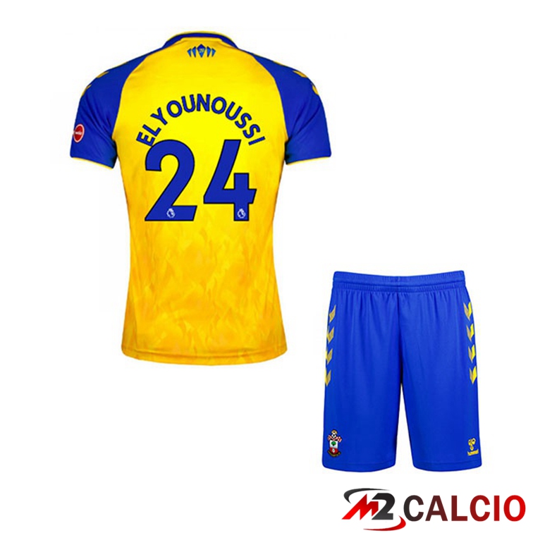 Maglie Calcio Personalizzate,Tute Calcio Squadre,Maglia Nazionale Italiana Calcio | Maglia Southampton FC (ELYOUNOUSSI 24) Bambino Seconda Giallo 2021/22