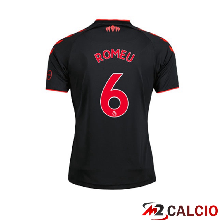 Maglie Calcio Personalizzate,Tute Calcio Squadre,Maglia Nazionale Italiana Calcio | Maglia Southampton FC (ROMEU 6) Terza Nero 2021/22