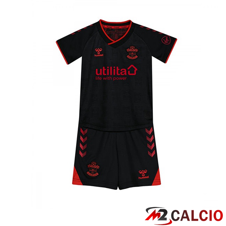 Maglie Calcio Personalizzate,Tute Calcio Squadre,Maglia Nazionale Italiana Calcio | Maglia Southampton FC Bambino Terza Nero 2021/22
