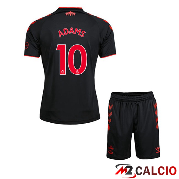 Maglie Calcio Personalizzate,Tute Calcio Squadre,Maglia Nazionale Italiana Calcio | Maglia Southampton FC (ADAMS 10) Bambino Terza Nero 2021/22