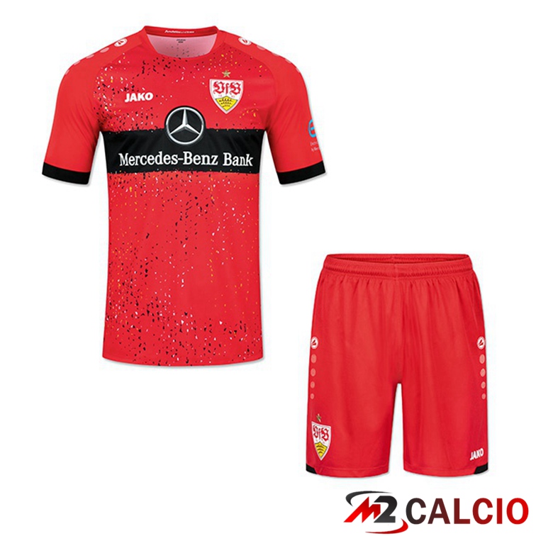 Maglie Calcio Personalizzate,Tute Calcio Squadre,Maglia Nazionale Italiana Calcio | Maglia VfB Stuttgart Bambino Seconda Rosso 2021/22