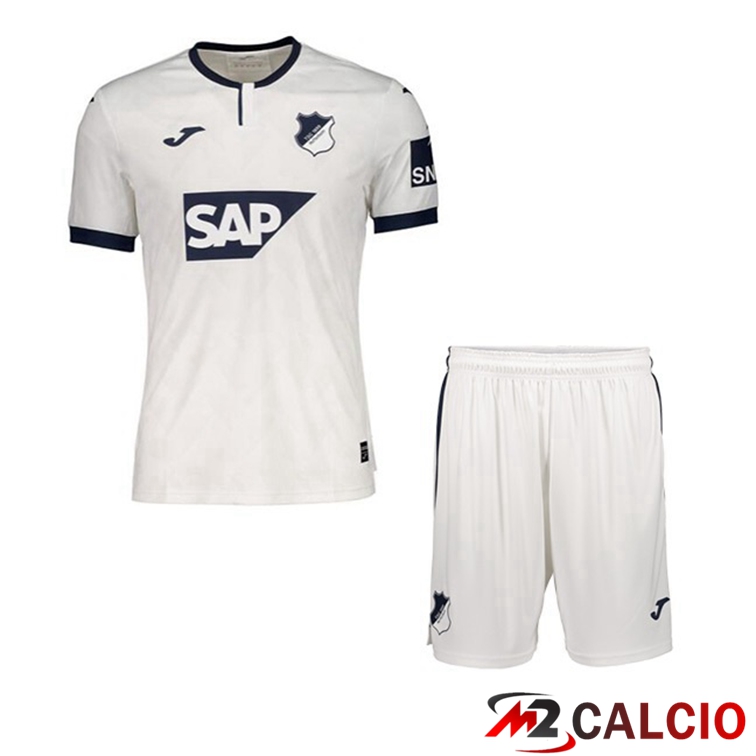 Maglie Calcio Personalizzate,Tute Calcio Squadre,Maglia Nazionale Italiana Calcio | Maglia TSG Hoffenheim Bambino Seconda Bianco 2021/22