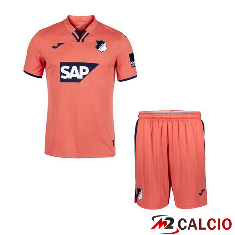 Maglie Calcio Personalizzate,Tute Calcio Squadre,Maglia Nazionale Italiana Calcio | Maglia TSG Hoffenheim Bambino Terza Arancia 2021/22