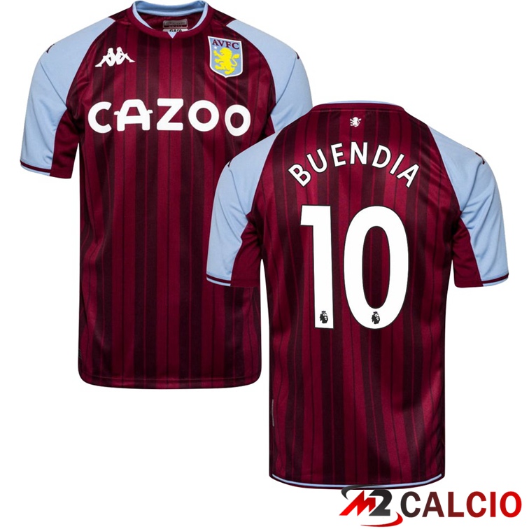 Maglie Calcio Personalizzate,Tute Calcio Squadre,Maglia Nazionale Italiana Calcio | Maglia Aston Villa (BUENDIA 10) Prima 2021/2022
