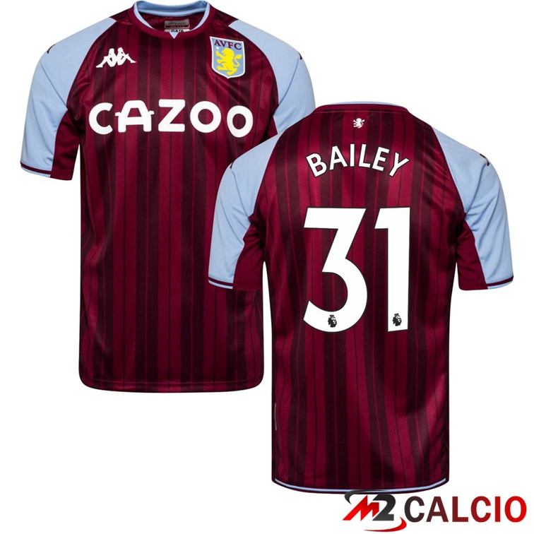 Maglie Calcio Personalizzate,Tute Calcio Squadre,Maglia Nazionale Italiana Calcio | Maglia Aston Villa (BAILEY 31) Prima 2021/2022