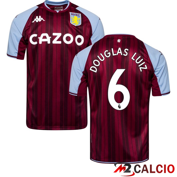 Maglie Calcio Personalizzate,Tute Calcio Squadre,Maglia Nazionale Italiana Calcio | Maglia Aston Villa (DOUGLAS LUIZ 6) Prima 2021/2022