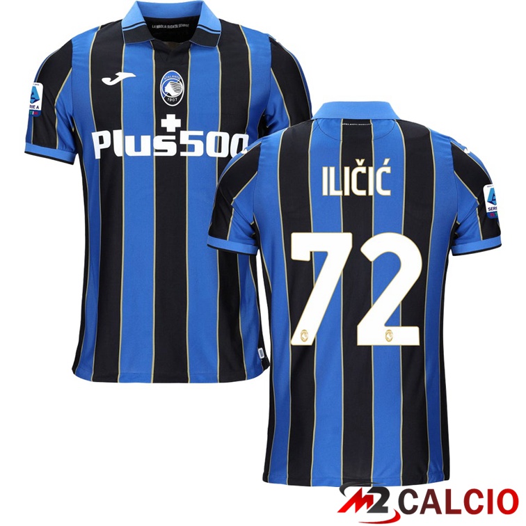 Maglie Calcio Personalizzate,Tute Calcio Squadre,Maglia Nazionale Italiana Calcio | Maglia Atalanta（ILICIC 72）Prima Blu/Nero 2021/2022