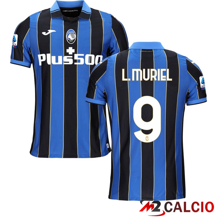 Maglie Calcio Personalizzate,Tute Calcio Squadre,Maglia Nazionale Italiana Calcio | Maglia Atalanta（L.MURIEL 9）Prima Blu/Nero 2021/2022