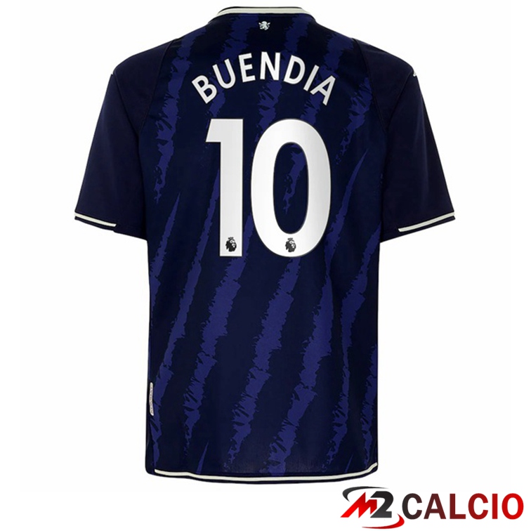 Maglie Calcio Personalizzate,Tute Calcio Squadre,Maglia Nazionale Italiana Calcio | Maglia Aston Villa (Buendia 10) Terza Blu 2021/22