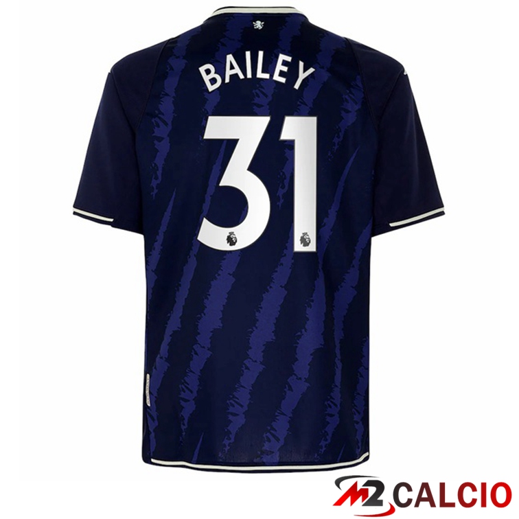 Maglie Calcio Personalizzate,Tute Calcio Squadre,Maglia Nazionale Italiana Calcio | Maglia Aston Villa (Bailey 31) Terza Blu 2021/22